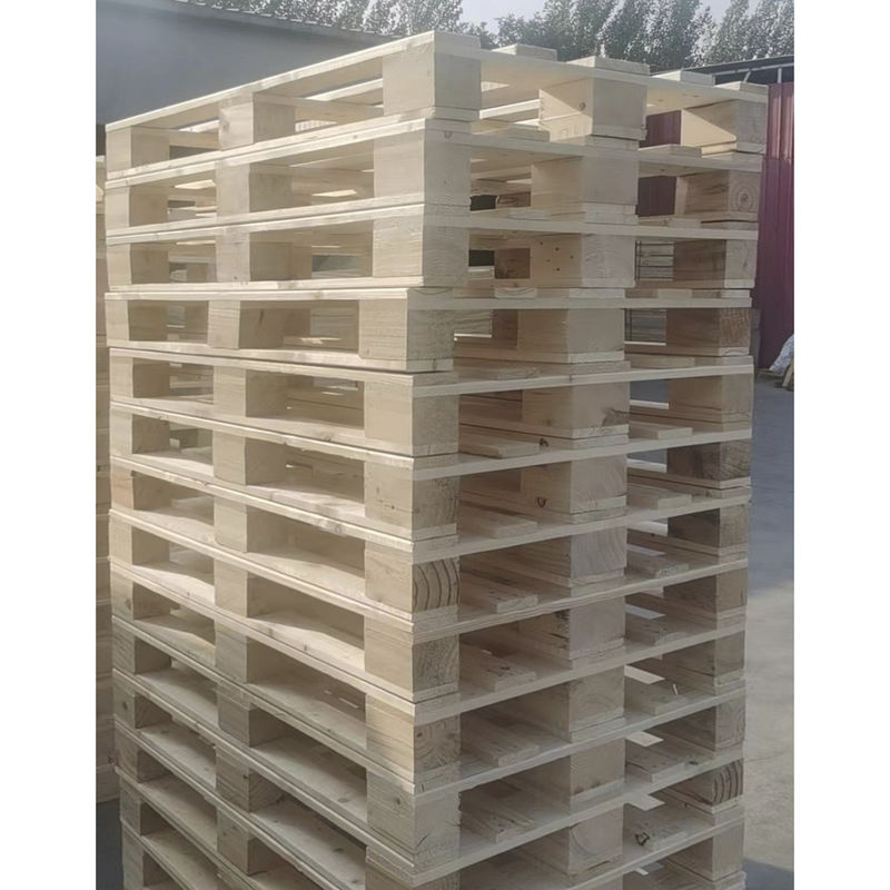 Przechowywanie magazynowe Palety 4 Way Block Palety wzmocnione trwałe Palety drewniane poddane obróbce cieplnej